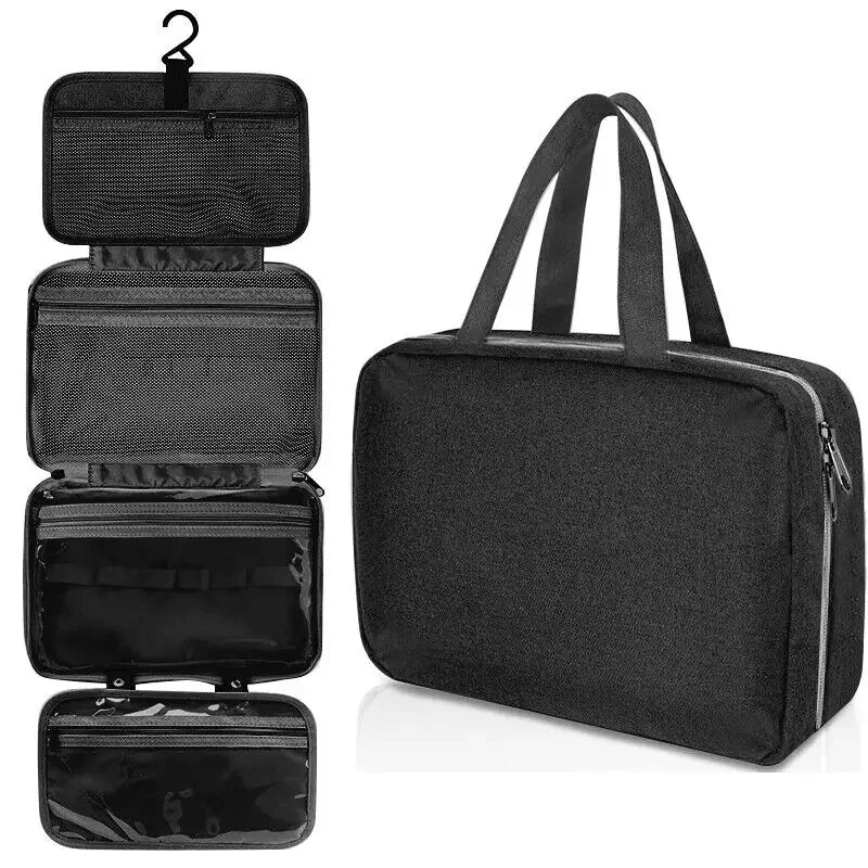 Compact 3-in-1 Hanging Makeup Organizer and Cosmetic Storage Bag for Travel - Efficient Makeup and Toiletries Storage Solution 6