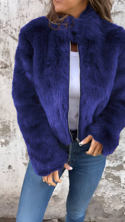 Women Plush Faux Fur Jacket | Lirienne