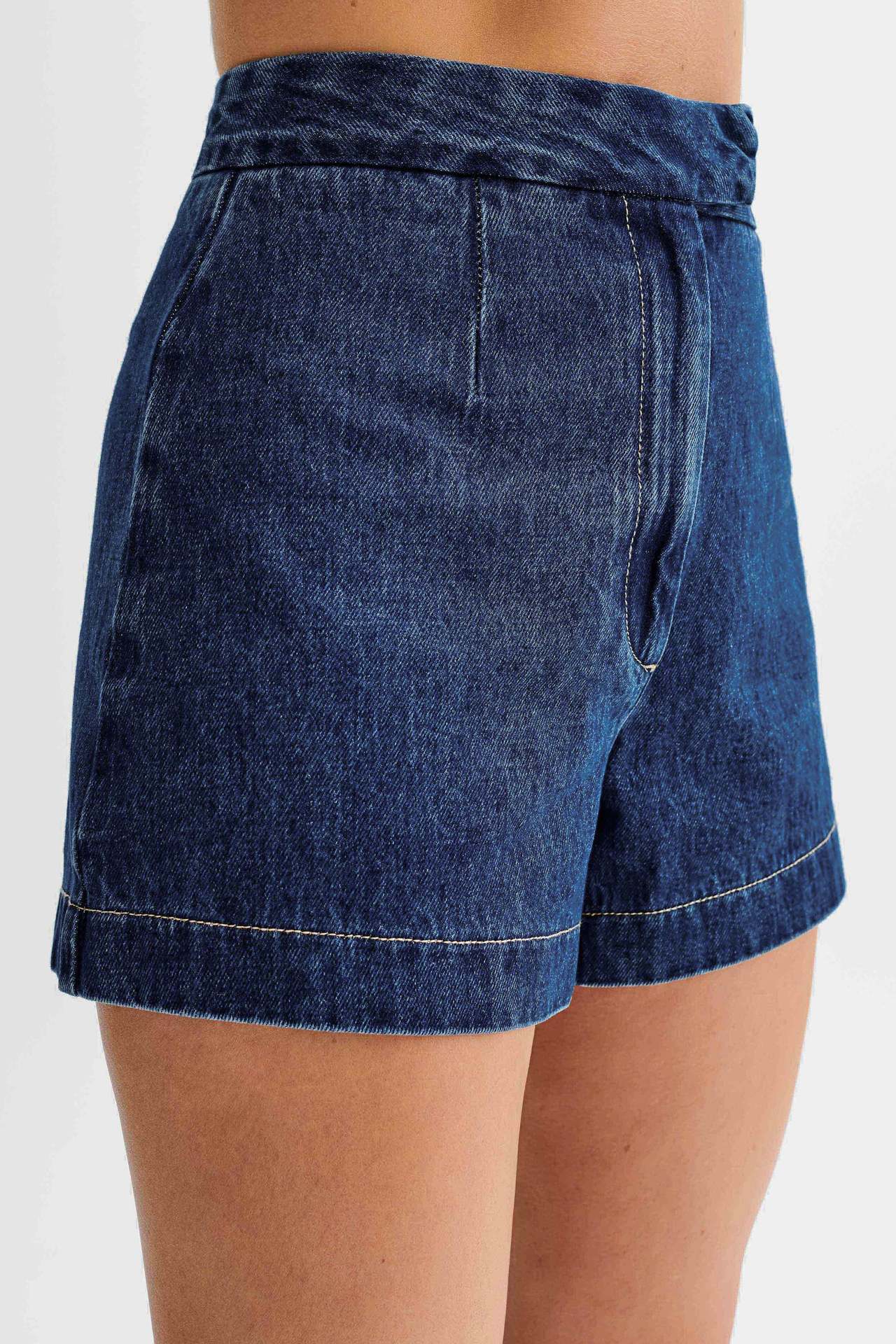 Sleeveless Denim Top and Shorts Set | Elara