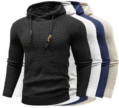 Men Textured Knit Hoodie | Jonathan