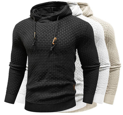 Men Textured Knit Hoodie | Jonathan