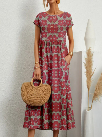 Women's elegant long floral dress for summer | Ozelle