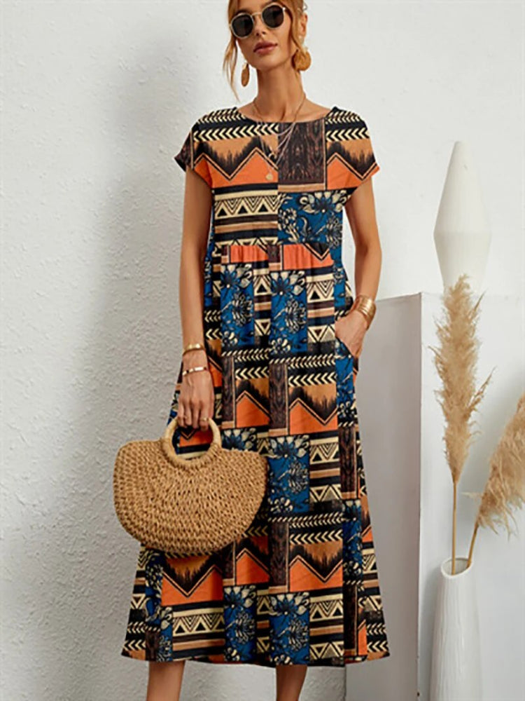 Women's elegant long floral dress for summer | Ozelle