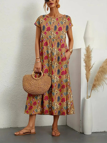 Women's elegant long floral dress for summer | Ozelle