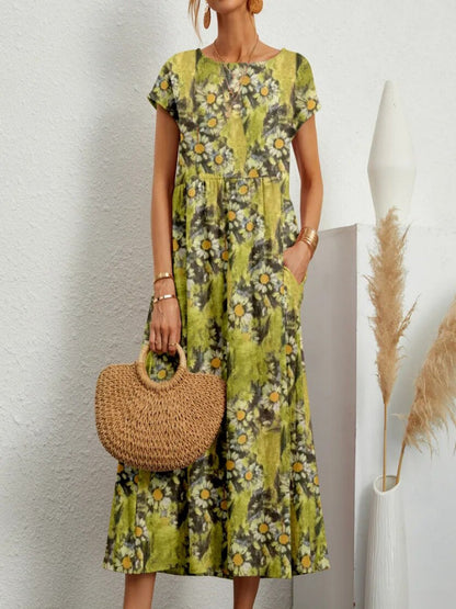 Women's elegant long floral dress for summer | Ozelle