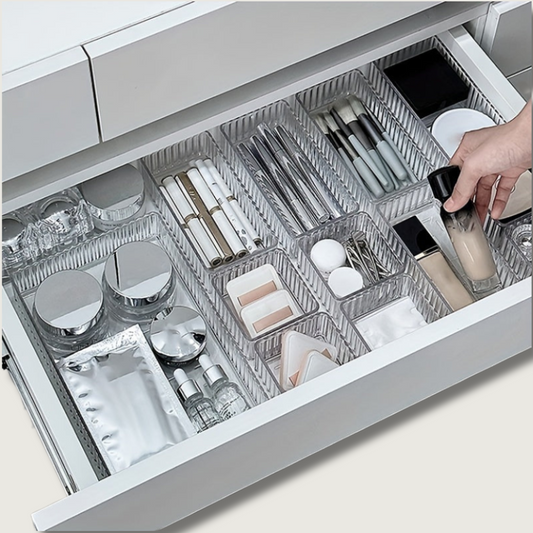 Elegant Acrylic Makeup Organizer with Multiple Drawers – Transparent Vanity Organizer for Cosmetics and Accessories 0