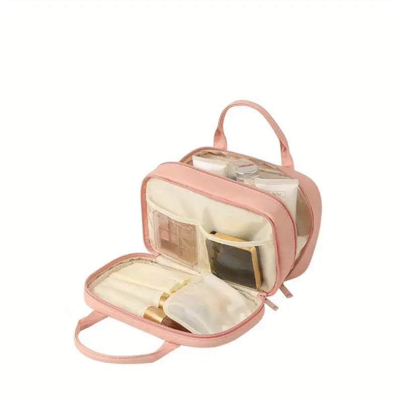 Elegant Cosmetic Organizer for Makeup Storage and Toiletries – Clear Acrylic with Gold Accents, Spacious Design for Home and Travel 7
