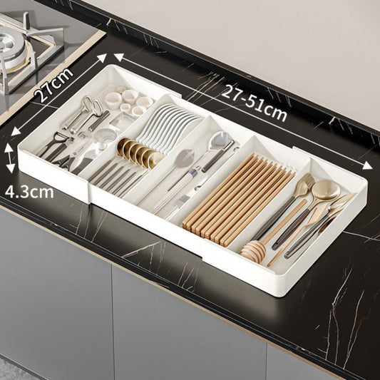 Expandable Drawer Organizer for Kitchen and Office – Adjustable Storage Dividers for Cutlery and Essentials 0