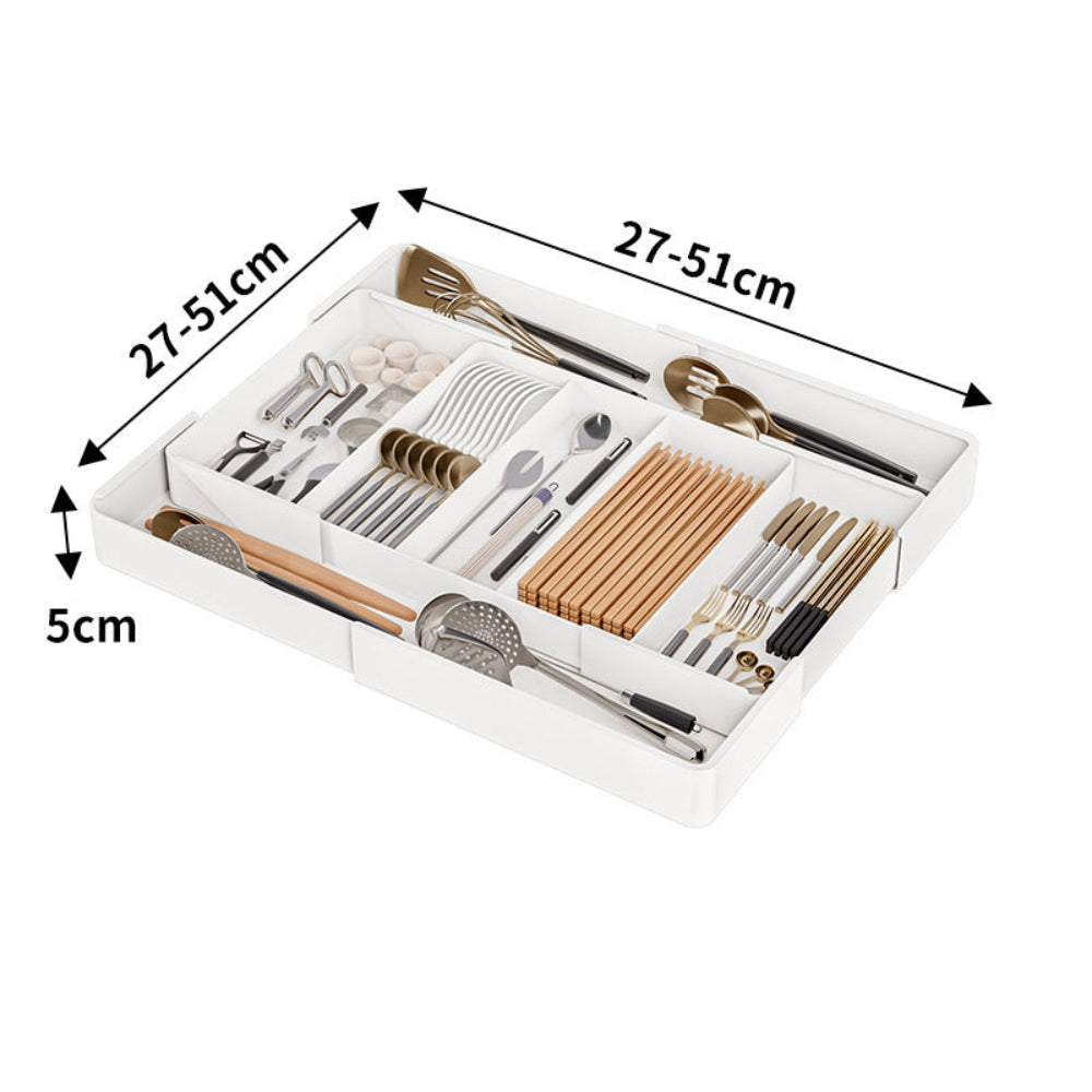 Expandable Drawer Organizer for Kitchen and Office – Adjustable Storage Dividers for Cutlery and Essentials 4