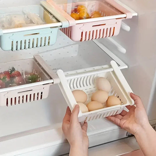 Expandable Fridge Storage Container for Fruits and Vegetables – Adjustable Organizer with Integrated Drainage for Refrigerator 0
