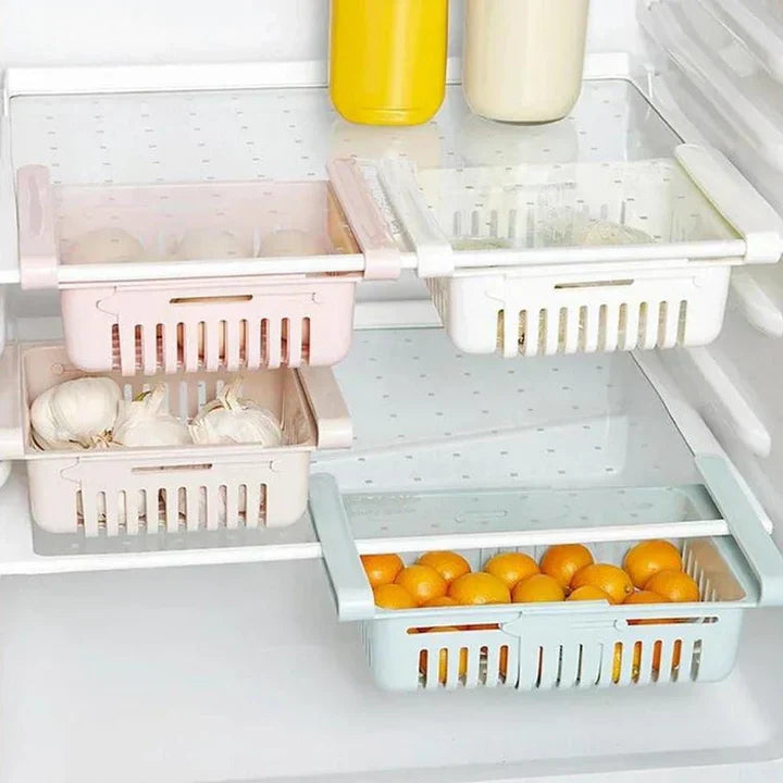 Expandable Fridge Storage Container for Fruits and Vegetables – Adjustable Organizer with Integrated Drainage for Refrigerator 4