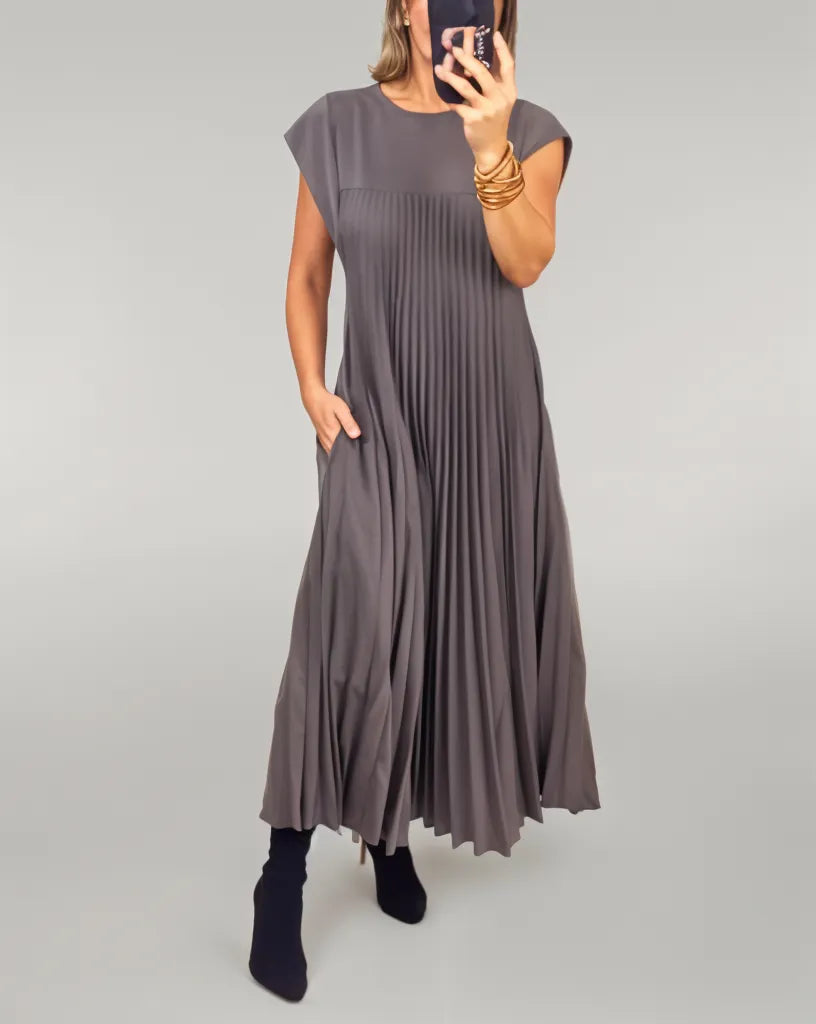 Pleated Maxi Dress | Kehlani