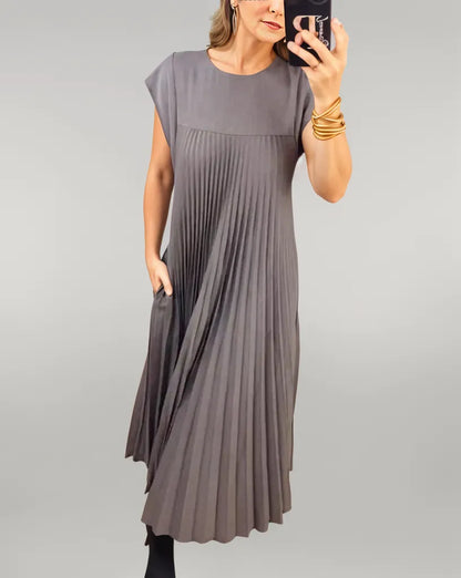 Pleated Maxi Dress | Kehlani