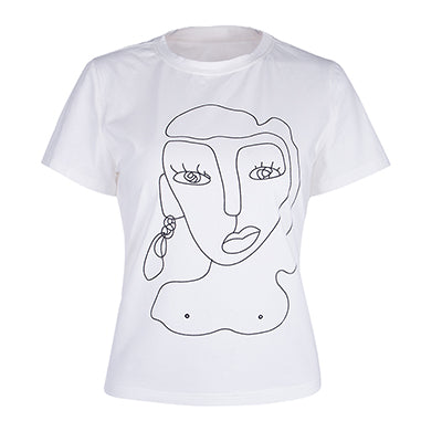 Face Drawing Graphic T-Shirt | Kristina