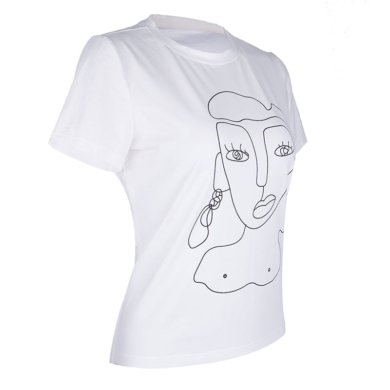 Face Drawing Graphic T-Shirt | Kristina