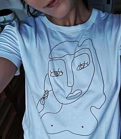 Face Drawing Graphic T-Shirt | Kristina