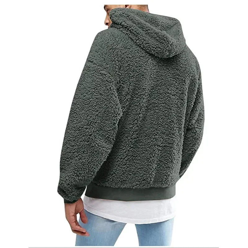 Men Teddy Fleece Pullover Hoodie | Emman