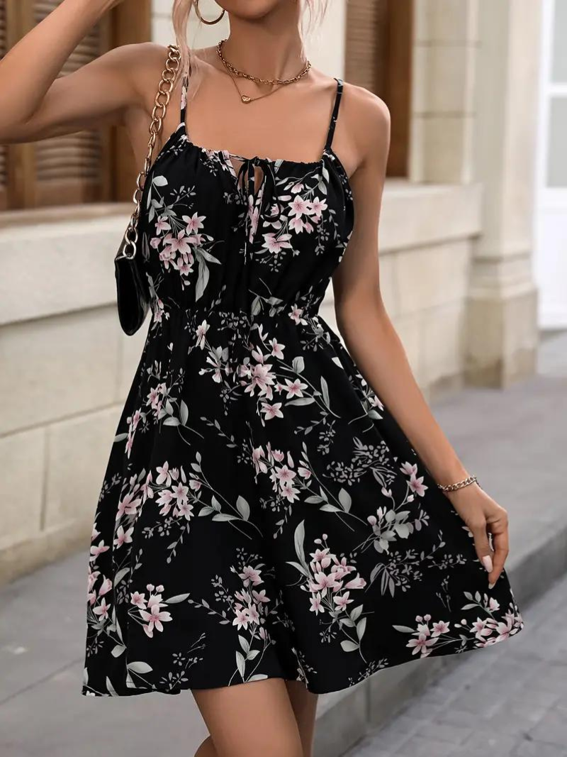 Women Floral Spaghetti Strap Summer Dress | Kirralee