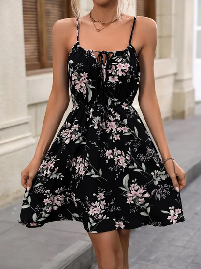Women Floral Spaghetti Strap Summer Dress | Kirralee