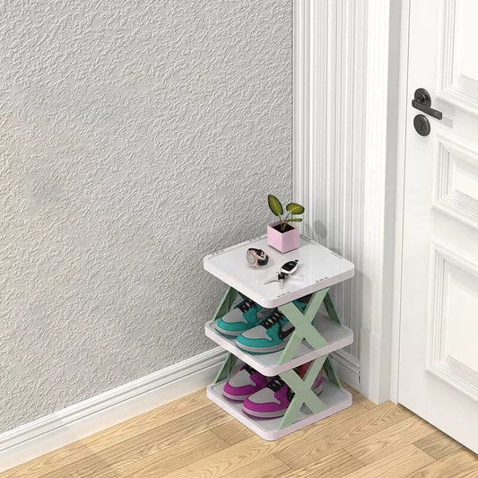 Foldable Multi-Layer Shoe Rack – Compact Entryway Shoe Storage Organizer for Small Spaces, Durable and Versatile Design 0