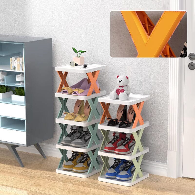 Foldable Multi-Layer Shoe Rack – Compact Entryway Shoe Storage Organizer for Small Spaces, Durable and Versatile Design 2