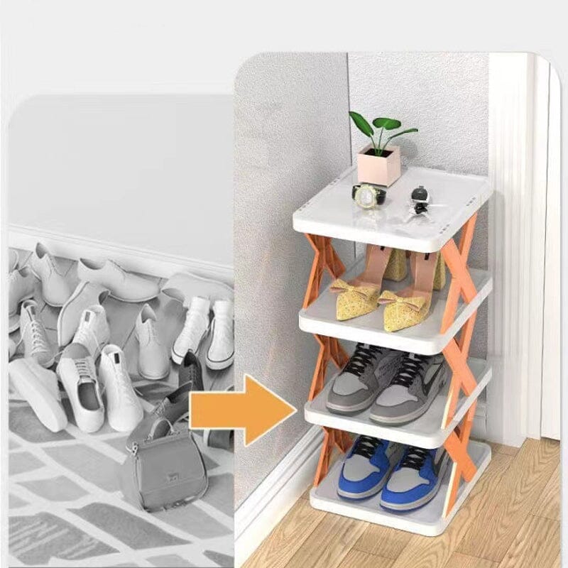 Foldable Multi-Layer Shoe Rack – Compact Entryway Shoe Storage Organizer for Small Spaces, Durable and Versatile Design 6