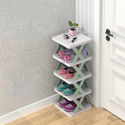 Foldable Multi-Layer Shoe Rack – Compact Entryway Shoe Storage Organizer for Small Spaces, Durable and Versatile Design 9
