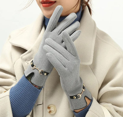 Women Elegant Chain-Detail Gloves | Mila
