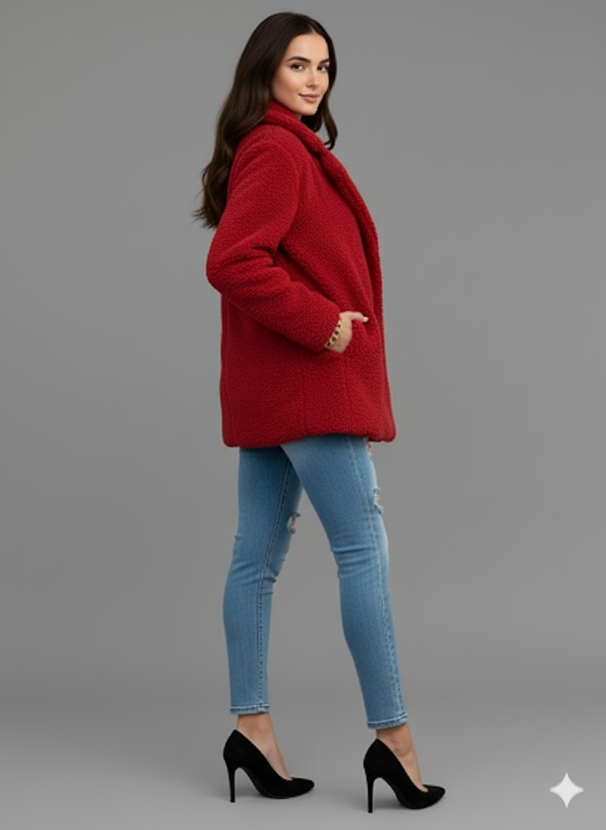Wendy | Chic Cozy Double-Breasted Teddy Coat for Women