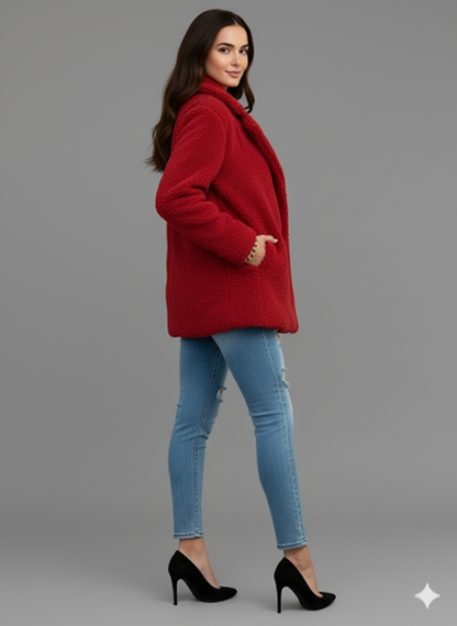 Wendy | Chic Cozy Double-Breasted Teddy Coat for Women