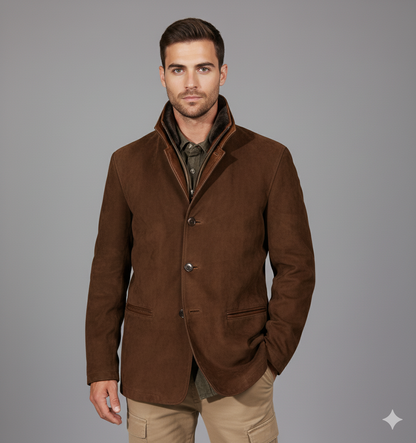 Men Vintage Suede Blazer | Nicholo