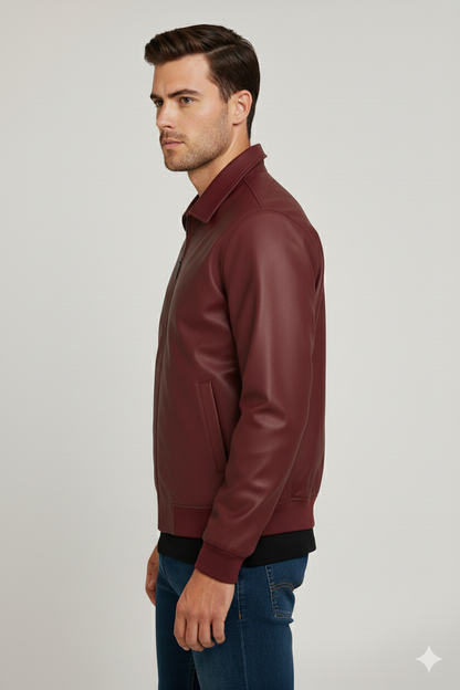 Men Classic Zip-Up Harrington Jacket | Tomlin