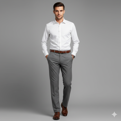 Men Classic Tailored Business Trousers | Finlo