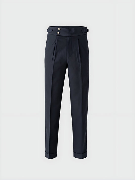 Men's Khaki Pants Beige Cotton | Classic-1