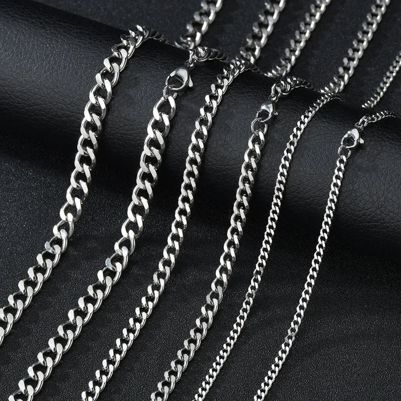 Variant image for Men's Cuban Link Chain Necklace 3mm Stainless Steel | Trendsetter-1