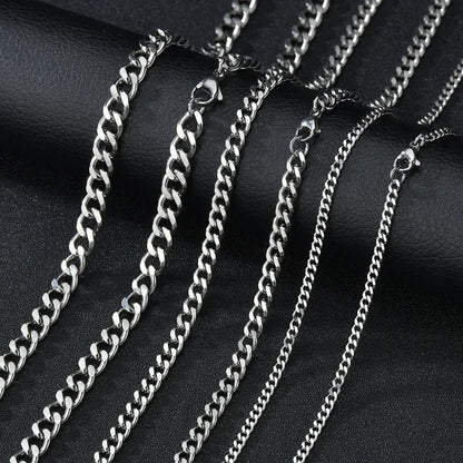 Variant image for Men's Cuban Link Chain Necklace 3mm Stainless Steel | Trendsetter-1