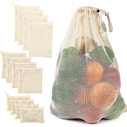 Reusable Cotton Mesh Grocery Bag