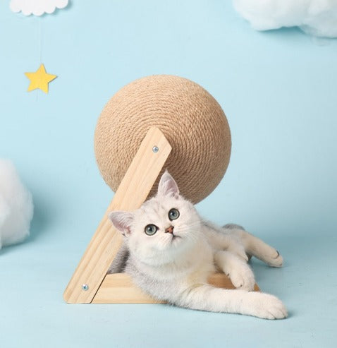 Cat Scratching Ball Toy Hemp Rope | Pawsome-6
