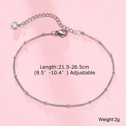 Variant image for Unisex Figaro Chain Anklet Adjustable Stainless Steel | Elegant Design-2