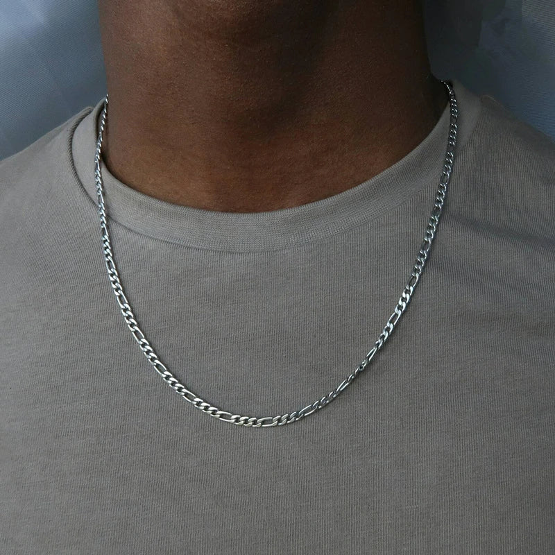 Men's Chain Necklace Silver Stainless Steel | Urban Style-2