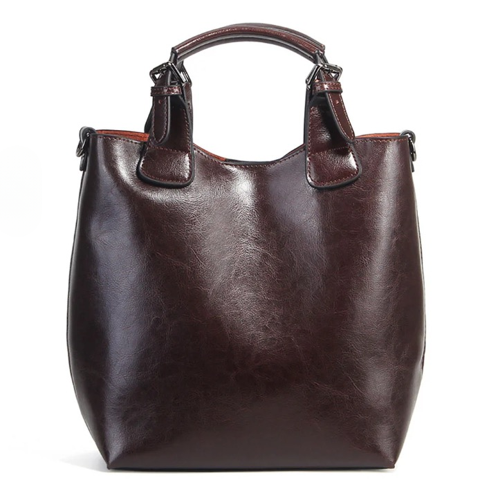 Vintage Oil Finish Leather Tote | Amanda