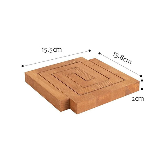 Pine Wood Interlocking Trivet Set – Heat-Resistant Surface Protectors