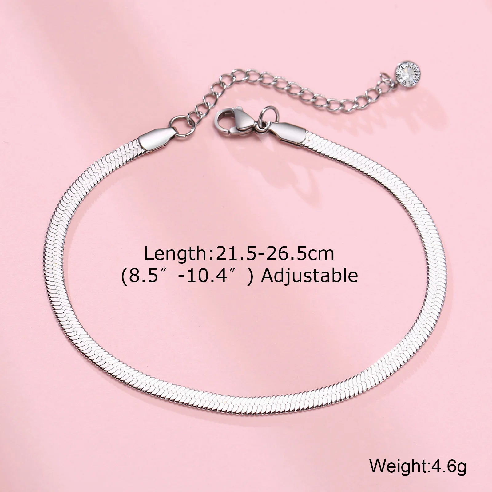 Variant image for Unisex Figaro Chain Anklet Adjustable Stainless Steel | Elegant Design-4