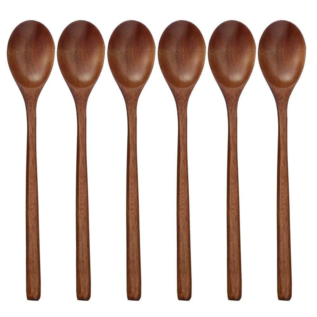 6-Piece Wooden Soup Spoon Set – Nanmu Wood