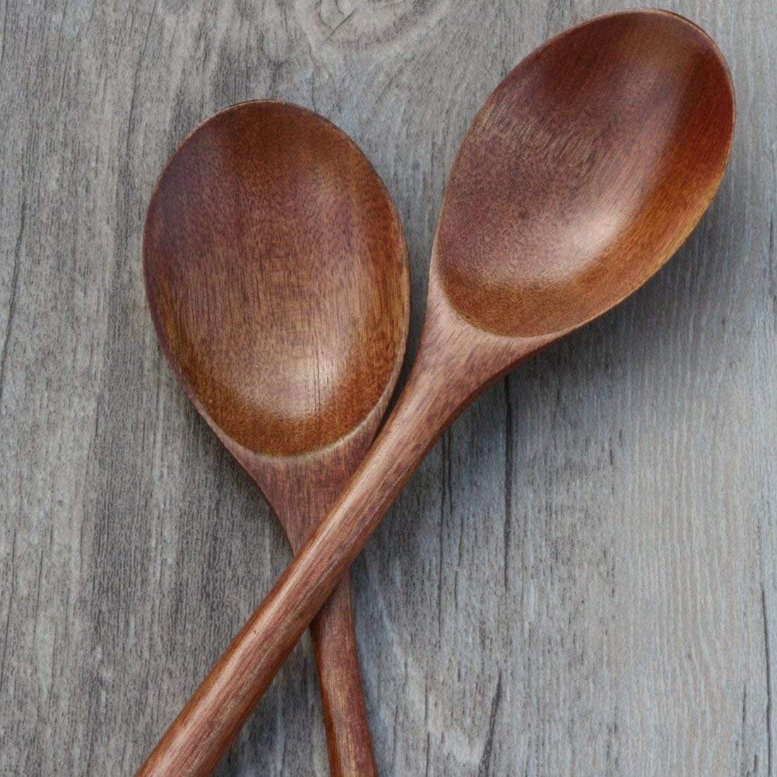 6-Piece Wooden Soup Spoon Set – Nanmu Wood