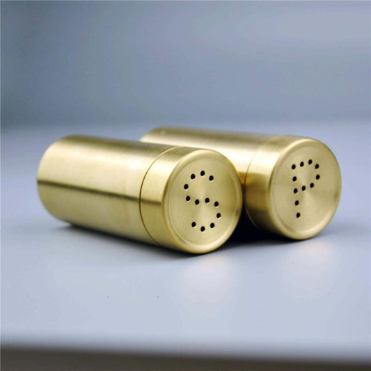 Gold Stainless Steel Salt and Pepper Shakers – Modern Table Set