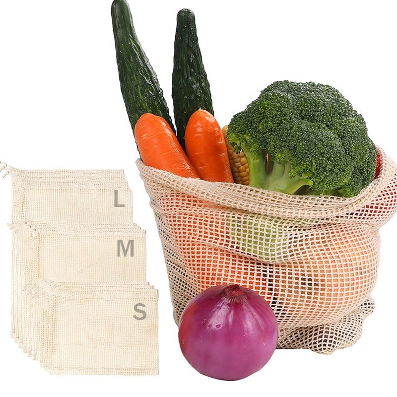 Reusable Cotton Mesh Grocery Bag