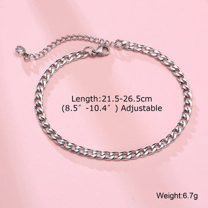 Variant image for Unisex Figaro Chain Anklet Adjustable Stainless Steel | Elegant Design-5