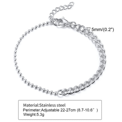Variant image for Unisex Figaro Chain Anklet Adjustable Stainless Steel | Elegant Design-8