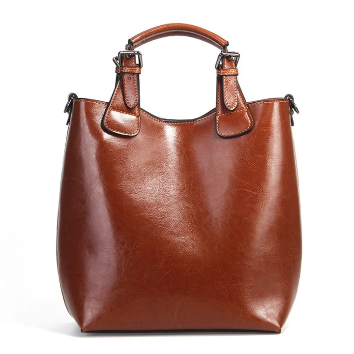 Vintage Oil Finish Leather Tote | Amanda